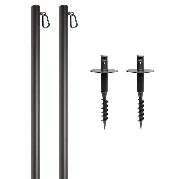 ALLSOP 9.5' Heavy-Duty String Light Pole Stand with Mounting Brackets for  Fence or Deck Railing 32374 - The Home Depot