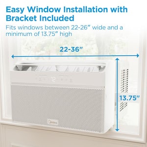 10,000 BTU 115-Volt U+ Shaped Smart Inverter Window Air Conditioner Wi-Fi, for up to 450 sq. ft