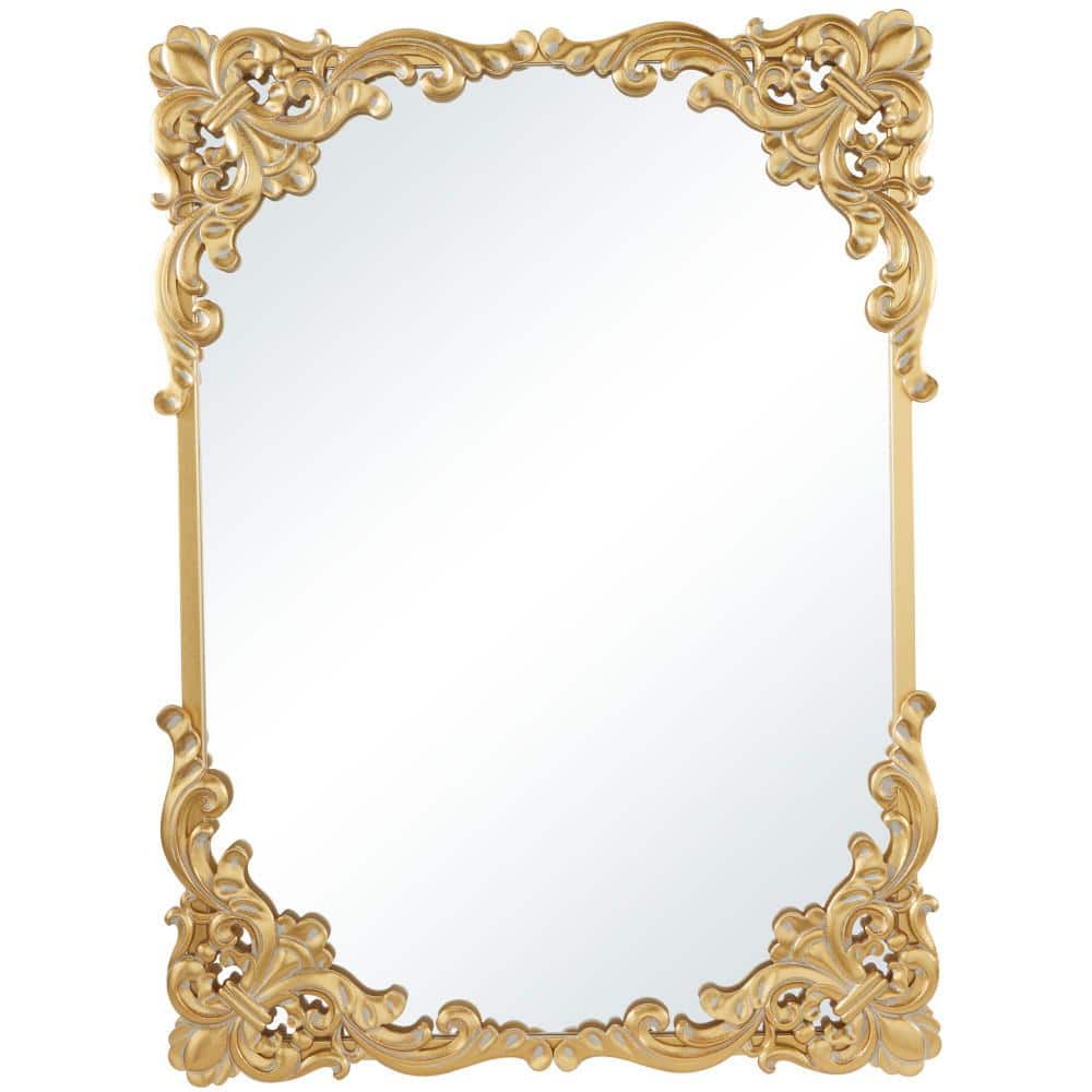 Rome Oval framed mirror - Antique Gold Leaf