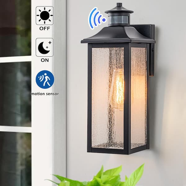 C Cattleya Black Motion Sensing Dusk to Dawn Outdoor Hardwired