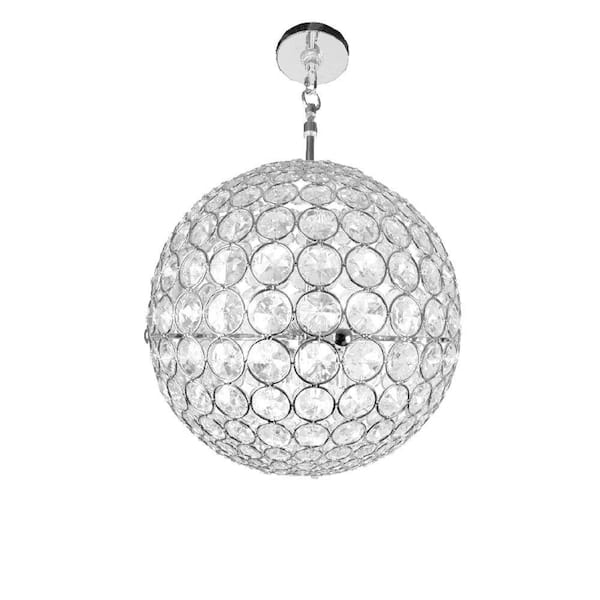 Checkolite Crystal Sphere 3 Light, Crystal Ball Chandelier Home Depot