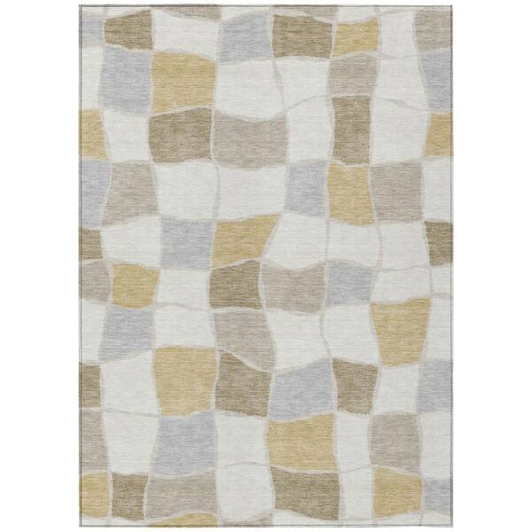 Chantille Machine Washable Indoor/Outdoor Abstract ACN2843 Ivory 10 ft. x 14 ft. Area Rug