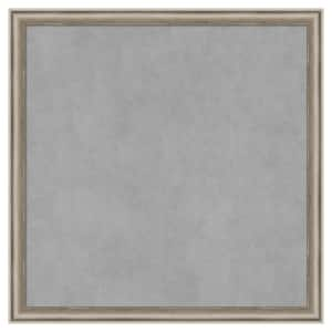 Salon Scoop Pewter 22 in. x 22 in. Framed Magnetic Board