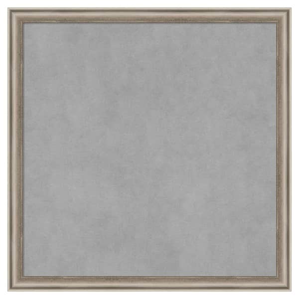 Amanti Art Salon Scoop Pewter 22 in. x 22 in. Framed Magnetic Board