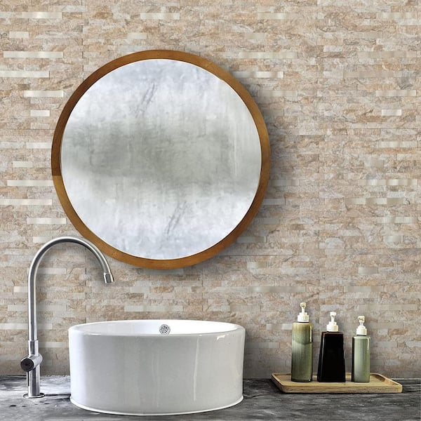 Sandstone Beige Peel And Stick PVC Wallpaper Panel Pack of 10