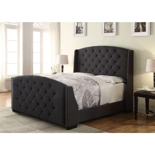 PRI Charcoal Queen Upholstered Bed