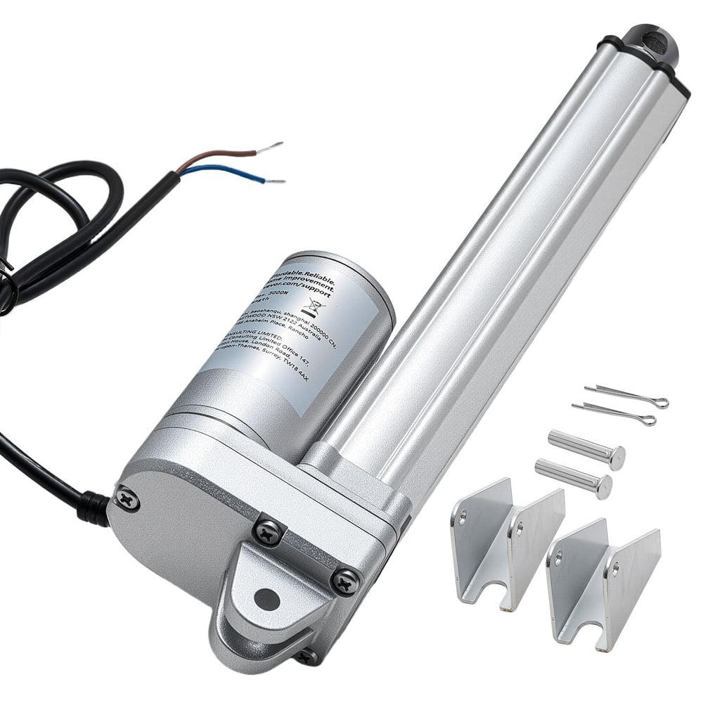 VEVOR 12V Linear Actuator, 8 In. IP65 Waterproof Linear Actuator, 675lb./3000N 0.2in./s Motion Actuators with Mounting Bracket