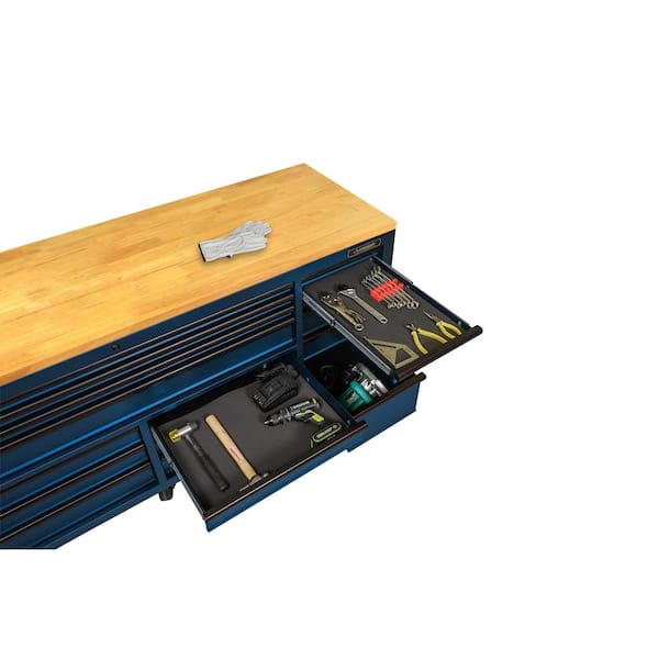 Tool Storage Heavy Duty 84 in. W Matte Blue Mobile Workbench Cabinet Tool Storage Heavy Duty 84 in. W Matte Blue Mobile Workbench Cabinet