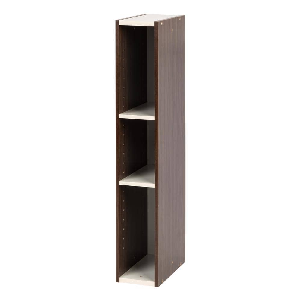 Small Narrow Bookcase Bookshelf Vertical For Wall Tall Book 3 Tier Shelf Thin