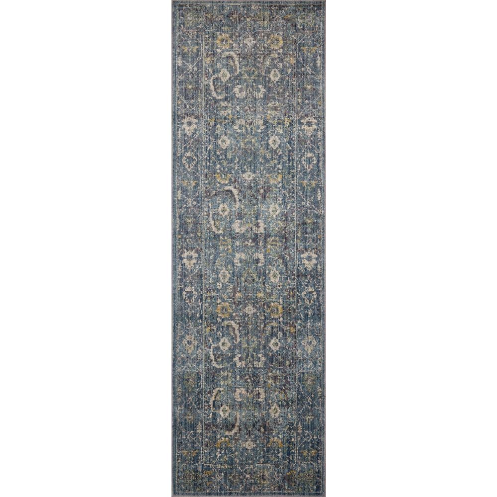 Jean Stoffer Bradbury Ocean / Gold 2 ft. 6 in.  x 8 ft.  Contemporary Runner Rug price history on PriceWatchPro