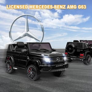 Kids Ride on Car 12-Volt Battery Powered Electric Vehicle with Remote Control Licensed Mercedes Benz AMG G63,Black