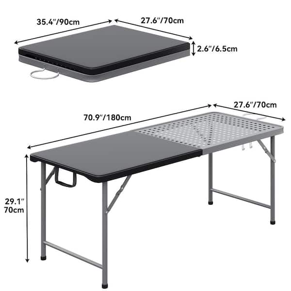 Folding fashion grilling table