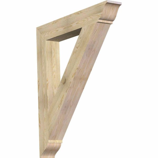 Ekena Millwork 6 in. x 48 in. x 42 in. Douglas Fir Traditional Rough Sawn Bracket