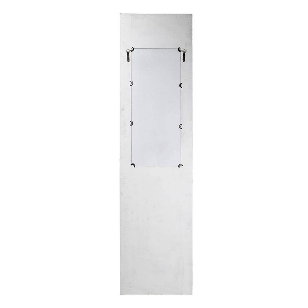 Antique White Full Length Distressed Wood Wall Mirror