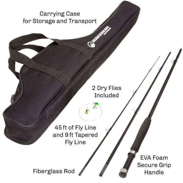Leisure Sports 65 Telescopic Fishing Rod And Size 20 Spinning Reel Combo  With Foam-lined Carry Bag - Black And Silver : Target