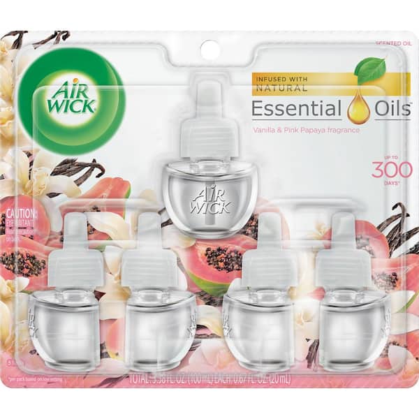 Photo 1 of 0.67 oz. Vanilla and Pink Papaya Scented Oil Automatic Air Freshener Refill (5-Pack)
