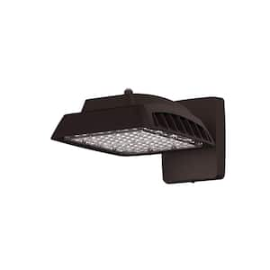 250W Equivalent Integrated LED Bronze Outdoor Commercial Wall Mount Area Light, 8500 Lumens, 4000K, Dusk-to-Dawn