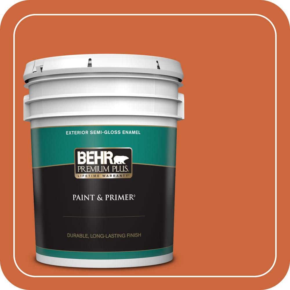 5 gal. #S-H-250 Pumpkin Patch Semi-Gloss Enamel Exterior Paint & Primer price history on PriceWatchPro