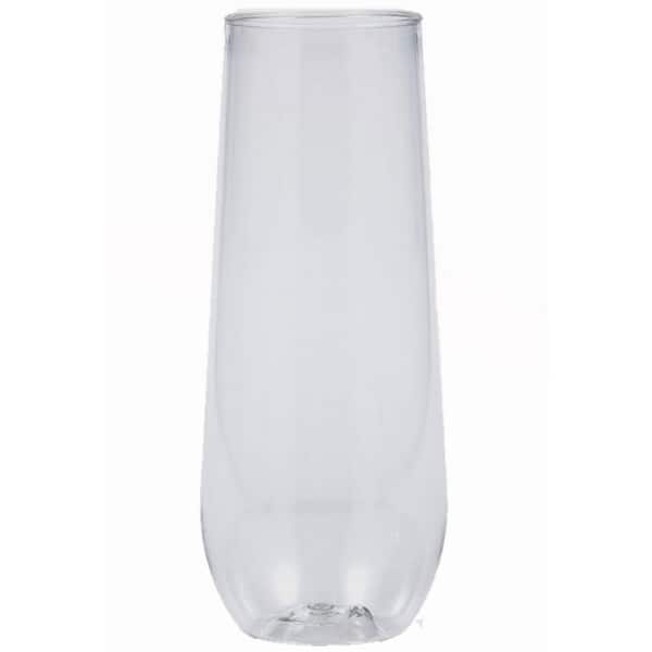 PERFECT SETTINGS 9 oz. Clear Reusable Plastic Champagne Flutes