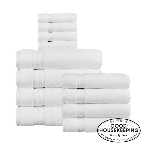 Home Decorators Collection Ultra Plush Soft Cotton Bright White 12-Piece Bath  Towel Set 12 Piece White - The Home Depot