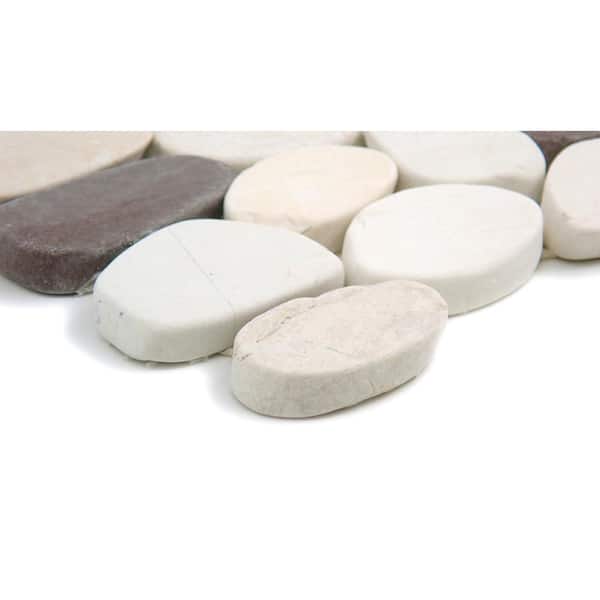 Emser Flat Venetian Pebble 11-Pack Medici Blend Natural Stone Border Tile (12-in x 12-in)