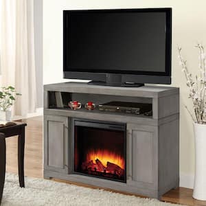 Mackenzie 48 in. Media Electric Fireplace TV Stand in Light Weathered Gray