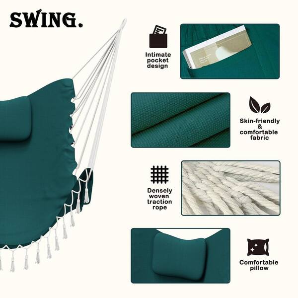Afoxsos Unique U-Shaped 2.83 ft. Free Standing Chair Hammock