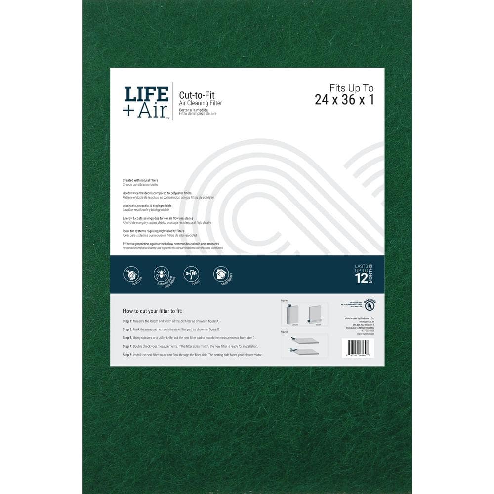 HDX 24 in. x 36 in. x 1 in. MERV 5 Washable Air Filter (1-Pack)