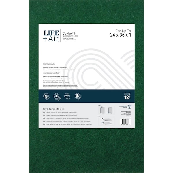 HDX 24 in. x 36 in. x 1 in. MERV 5 Washable Air Filter (1-Pack)