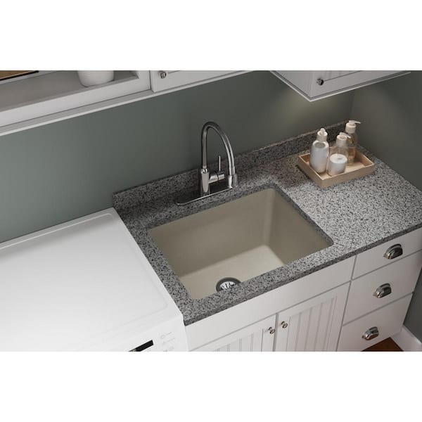 Elkay Quartz Classic 25 inch Drop-In Laundry Sink - Putty ELG252212PDPT0