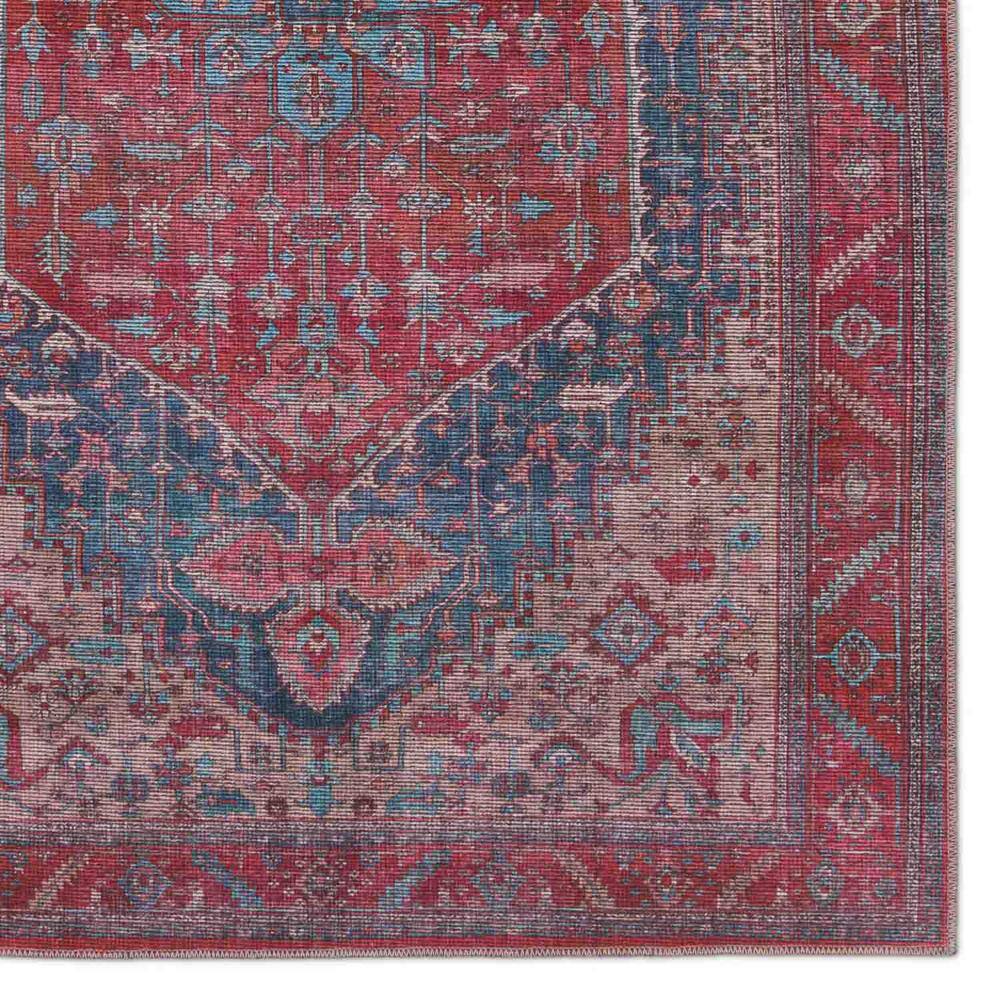 Fairbanks Medallion 5'x8' Reversible Red Cotton Blend Area Rug