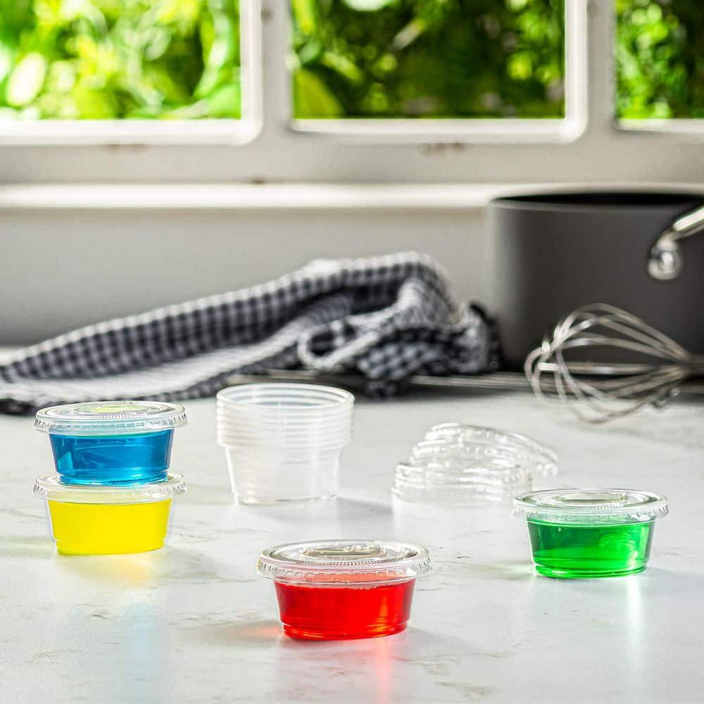 2 oz. Clear Disposable Plastic Portion Cups with Leak-Proof Lids for Condiments, and Appetizers (200-Pack) price history on PriceWatchPro