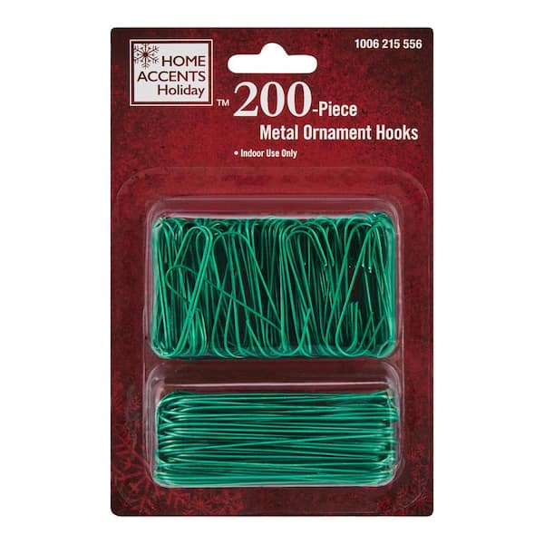 Home Accents Holiday 200-Piece Metal Ornament Hooks 21CD01136 - The Home  Depot