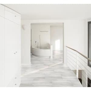 Water Color Grigio 12 in. x 24 in. Matte Porcelain Stone Look Floor and Wall Tile (12 sq. ft./Case)