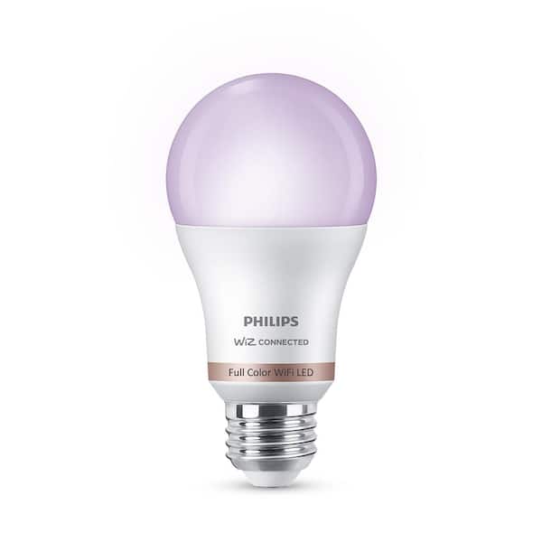 Philips Color and Tunable White A19 LED 60W Equivalent Dimmable Smart Wi-Fi Wiz Connected Wireless Light Bulb