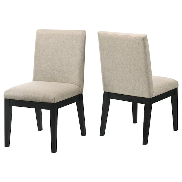 Best Master Furniture Terra Beige Linen Side Chair (Set of 2)
