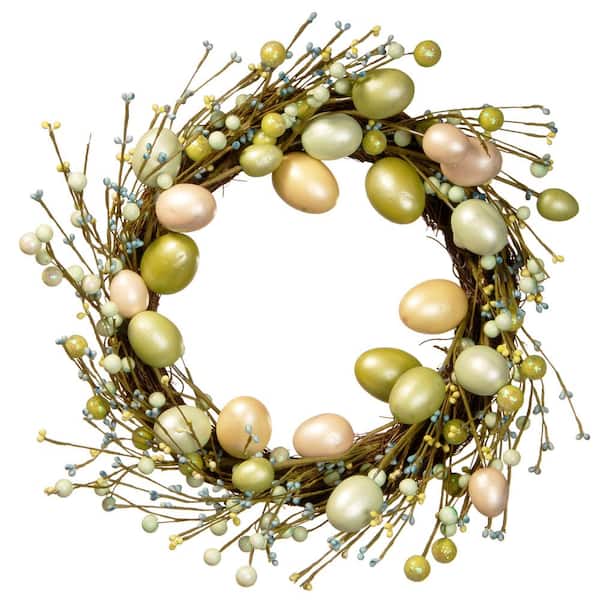 National Tree Company 20 in. Easter Eggs Wreath