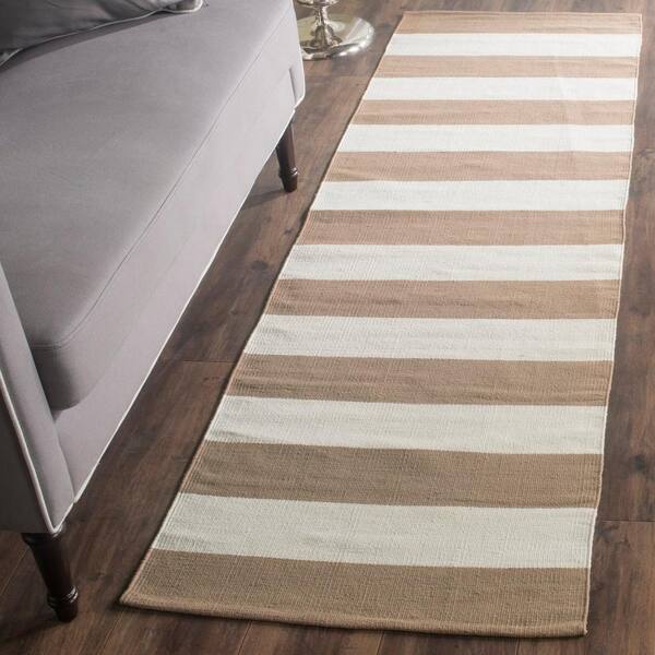 Montauk Sand/Ivory 2 ft. x 7 ft. Striped Runner Rug