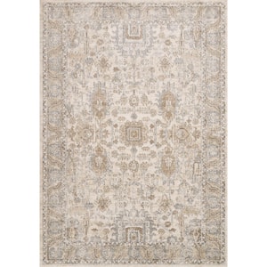 Teagan Ivory/Sand 2 ft. 8 in. x 4 ft. Traditional Area Rug