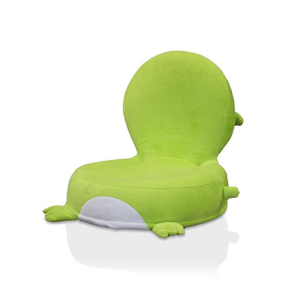 Furniture of America Mesa Fabric Green/White Frog Character Folding Chair