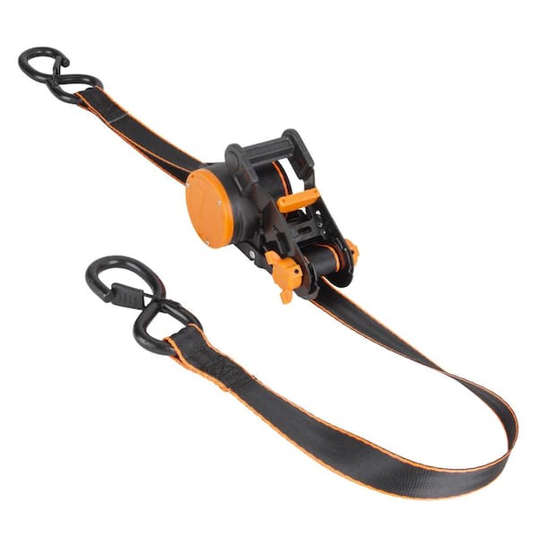 1 in. x 10 ft. Retractable Ratchet Tie Down (2-Pack)