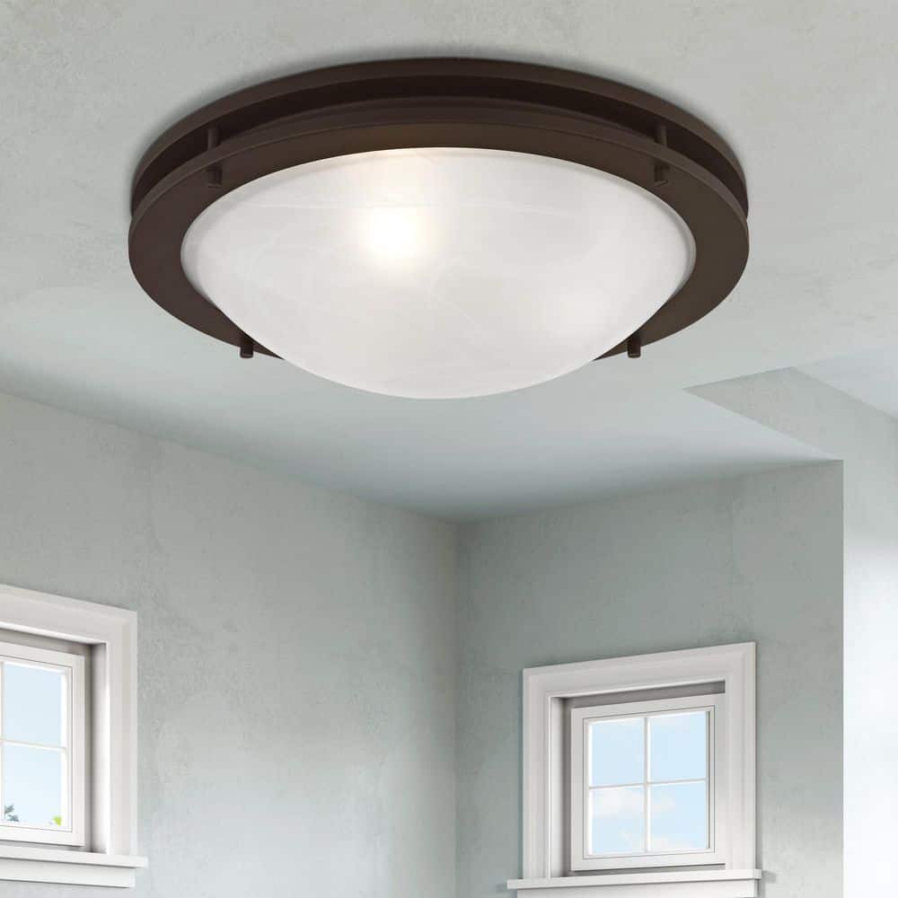 Wenslott 3-Light Bronze Flush Mount price history on PriceWatchPro