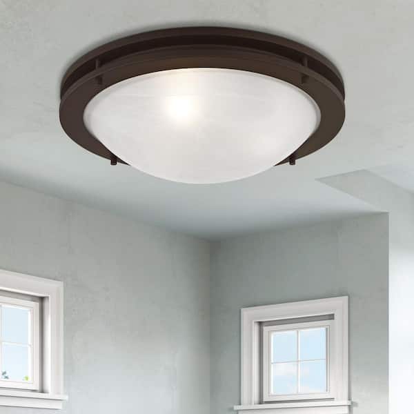 AVIANCE LIGHTING Wenslott 3-Light Bronze Flush Mount
