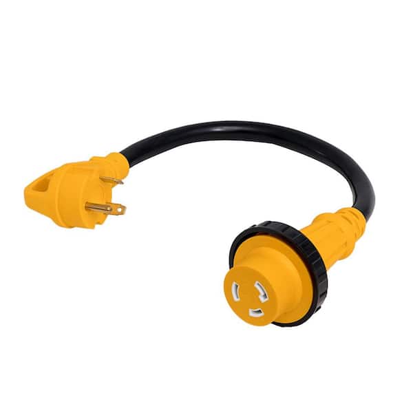 30 ft. 10/3 AWG 125-Volt 30 Amp (TT-30P/L5-30R) 125V STW Velcro RV Extension Cord w/TWIST-LOCK Connector & Grip Handle