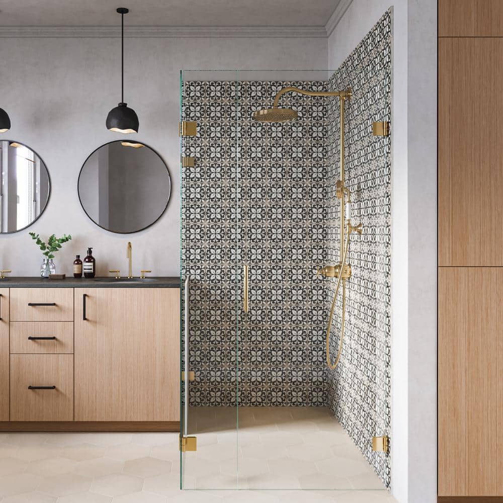 Casablanca 5'' x 5'' Black and White Ceramic Patterned Tile