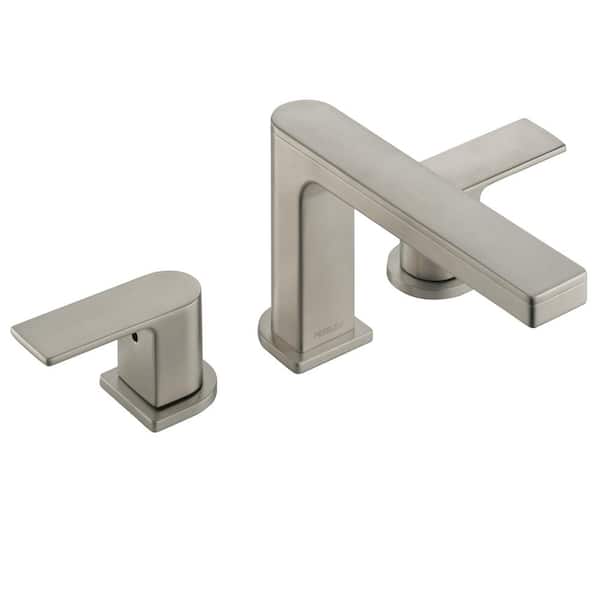 Xander 2-Handle Deck-Mount Roman Tub Trim Kit in Brushed Nickel (Valve Not Included)