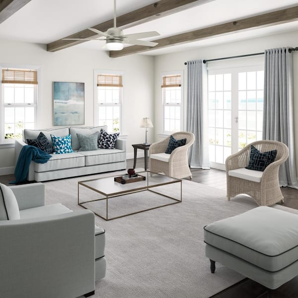 Hunter Cavera II 52 in. Indoor Matte Nickel Wifi-Enabled Smart Ceiling Fan with Light Kit & Remote