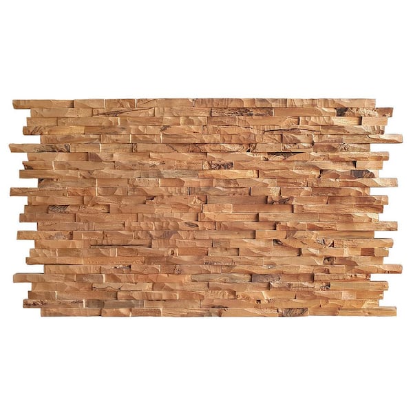 Wallscapes 1 in. x 6 in. x 2 ft. Cappuccino Hevea Rockwood Interlock Edge Hardwood Boards (11-Pack, 10.83 sq. ft.)
