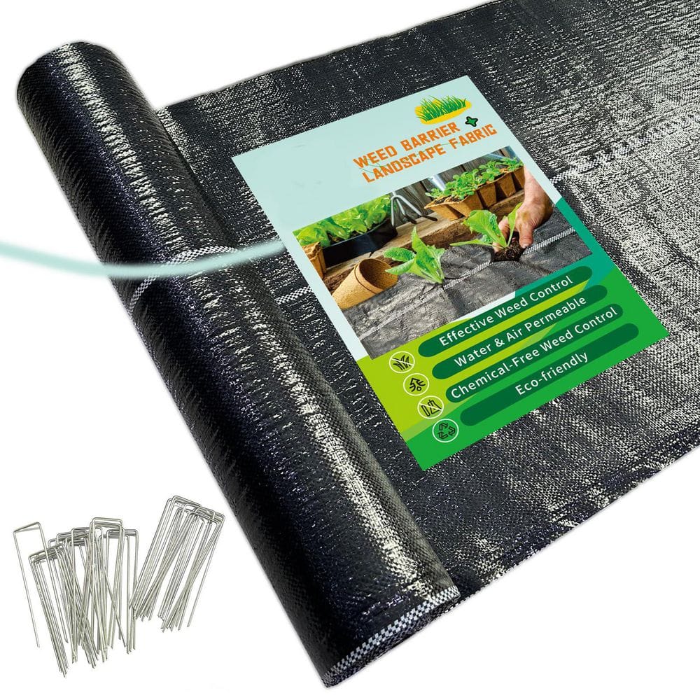 Heavy Duty LDPE Landscape Weed Barrier Fabric Roll, Air and Water Permeable, 3 ft. x 50 ft., Ground Cover for Gardens price history on PriceWatchPro