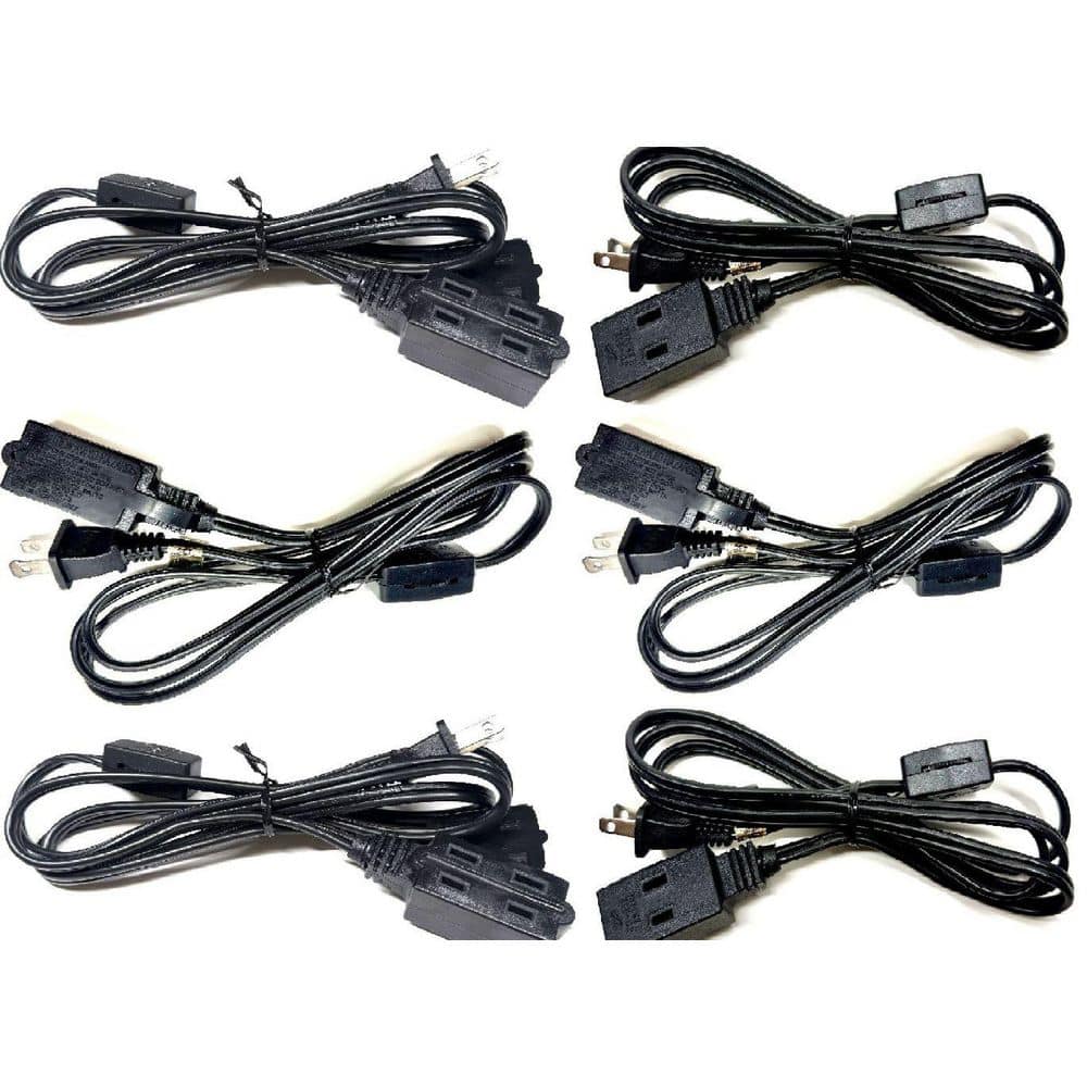 Amax Cord 6 ft. (16AWG) / 2-Conductors / 3000V (10 Amps) Cord color black (spt-1) (With rotary on off switch) 6 pack price history on PriceWatchPro